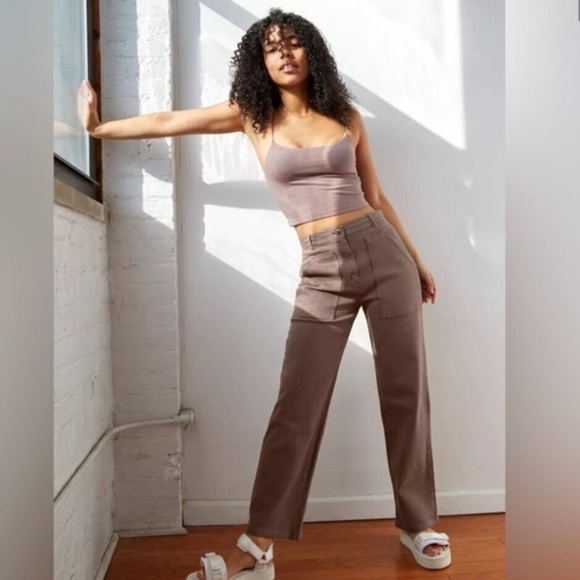 Aritzia Wilfred Free Modern Utility Pant in Light Brown Sz 4 - Picture 1 of 10